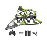 Fiocias 1 Remote Control Quadcopter Glider Helicopter Flying Toy with LED, Double Structure, Material for Children And Beginners A, with 2 Battery