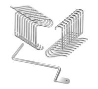 Fiocias 10 Pieces Fence Wire Tensioner Tool, Multi-Purpose Tool, Reusable Stainless Steel Tool Suitable for Agricultural and Gardening Repairs, 20Pcs with Wrench