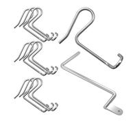 Fiocias 10 Pieces Fence Wire Tensioner Tool, Multi-Purpose Tool, Reusable Stainless Steel Tool Suitable for Agricultural and Gardening Repairs, 10Pcs with Wrench