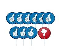 Fiocias 10 Pieces Thumbs Up Thumbs Down Paddles Yes Or No Paddles for Game Meeting