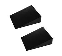 Fiocias 2 Pieces Stretching Wedge Block Exercise Brick Heel Lift Block with Secure Grip Suitable for Stretching P, Black Color 11.5cmx9cmx3cm