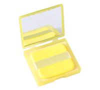 Fiocias 200 Pieces Mattifying Face Papers, Oil-Absorbing Sheets with Mirror, Lightweight, Made of Wood Fiber And Pulp Linen, Easy to Dispense for Touch-ups, Yellow