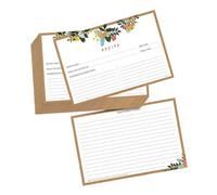 Fiocias 20x Recipe Cards Portable Recipe Index Card for Holiday Camping Gathering