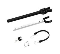 Fiocias 23 to 35 Inch Adjustable Height Boat Transom Mount for Engine Stability, Black