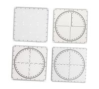 Fiocias 4Pcs Geometric Ruler Measuring Templates for Architecture Office Form Work