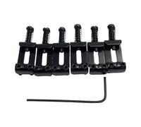 Fiocias 6-Piece Guitar Bridge String Saddles, Metal Iron Accessories Replacement Set with Tools for Adult Maintenance, Music Lessons, And Stage Prep, Black