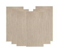 Fiocias 6 Pieces Art Acoustic Panels Decorative Polyester Sound-Absorbing Insulation Panels Quick Installation Suitable for Studio, Light Camel Color