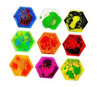 Fiocias 9-Piece Liquid Sensory Toy for Children, Fidget Movement Toy, Sensory Play Mat, Learning Toy Made of Flexible TPU for Playful Development, 7.5x13cm