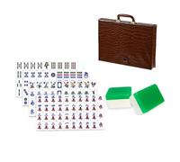 Fiocias Acrylic Game Set Of 160 Tiles Featuring Molded Acrylic Construction Crisp Engraved Numbers And Symbols Designed For Regional Singapore Rules Suitable, Green White
