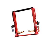 Fiocias Automobile Lift Model Support Diorama Miniature Workshop Garage Vehicle Resin Design Double Column Accessory Automotive Decoration Suitable for Exhibi, Deluxe Edition red