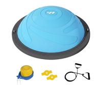 Fiocias Balance Ball Training Device, Hemispherical, Pilates Resistance Bands, Non-slip Surface, PP Material, Suitable for Training at Home Or in The Office, Blue