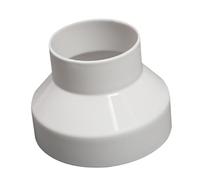 Fiocias Ducting Reducer Increaser 4" to 3" Round Ducting Reducer Duct Pipe Reduction Coupler for Extractor Fans, Cooker Hood Tumble Dryer Ventilation