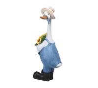 Fiocias Garden Duck Statue Sculpture Animal Ornament Resin Modern Decorative Figurative Object Suitable for Outdoor Decoration Balcony Terrace House, Male Duck