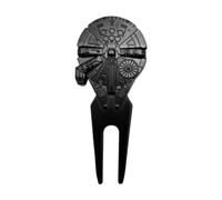 Fiocias Golf Repair Fork Training Tool with Ergonomic Handle Made of Zinc Alloy As A Gift for Golfers on The Golf Course, Black