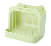 Fiocias Hay Feeder Holder Dispenser Rack Bowl Kibble Combination Anti-waste Stable Fixing PP Easy Assembly Suitable for Indoor Cage, Green
