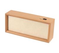 Fiocias Night Light Atmosphere Table Light Illuminated Photo Frame MDF Wood Fast USB Suitable for Decoration Bedroom Furniture, light brown