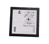 Fiocias Pet Memorial Picture Frame, Dog Memorial Frame, Photo Keepsake, Wooden Frame, Mourning Decoration for Desk, Living Room, Keepsake, Style A