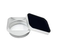 Fiocias Square Lens Hood with Metal Cap And Adapter Offers Improved Protection Against The Elements And Reduces Light, Silver