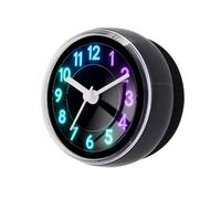 Fiocias Wall Clock, Waterproof Shower Clock, Suction Hook Clock, Miniature Clock, Compact Clock Made of PP And PVC for, Kitchen, Toilet, Living Room, Black and gray C