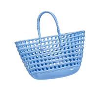 Fiocias Womens Woven Tote Bag for Summer Adventures, Work Commutes, and Social Events, Light Blue