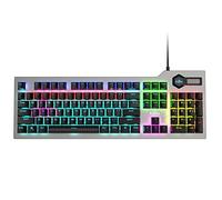 FIODIO Mechanical Gaming Keyboard, Wired RGB Rainbow Backlit Keyboard with Blue Switches, Ergonomic Standard Keyboard for Desktop, Computer, PC