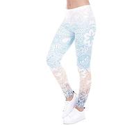 Fioeyr Women's Full Length Leggings Mandala Print Elastic Leggings Tights Workout Gym Yoga Stretchy Pants Trouser