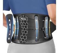 Fiohiros Back Support Belt for Lower Pain Relief, Back Brace with Ergonomic Spine Curve for Men & Women, Lumbar Support for Sciatica, Herniated Disc, Scoliosis, Heavy Lifting L