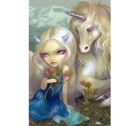 Fiona and the Unicorn by Jasmine Becket-Griffith Hardback Journal, A Gothic Fairytale Composition Book with 120 ruled Pages for Teens & Adults, for school, office or home