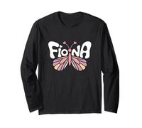 Fiona Butterfly - Personalized Cute Name Word Art Long Sleeve T-Shirt