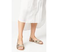 Fiona Lattice Peep Toe Slingback Flat Sandals Dorothy Perkins Gold 4