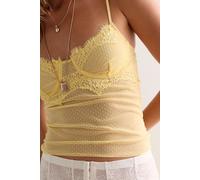 Fiona Lace Corset Cami by Intimately at Free People in Mellow Yellow, Size: XS - female