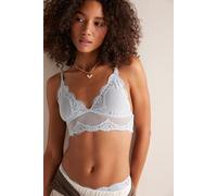 Fiona Mesh Longline V-Neck Triangle Bralette by Intimately at Free People in Skyride, Size: XS - female