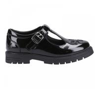 Hush Puppies Fiona Patent Leather Junior Black Shoes UK 10