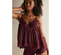 Fiona Printed Cami by Intimately at Free People in Wine Combo, Size: Medium - female