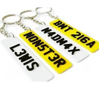 Fiona's Favourites Personalised UK Registration Number Plate Keyring, Customisable Car Keys, Drive Safe Keychain, Number Plate Keychain, Gift For Dad, Stocking Filler Secret Santa Gift