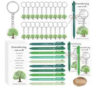 FIONUPI 50 Sets Family Reunion Gifts Ballpoint Pens with Family's Love Keychain Remembering Our Roots Bookmarks Rope for Families Gathering Party Favors Souvenir Members Gift