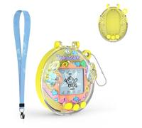 FIOPAZ Clear Case for Tamagotchi Original, Transparent Protective Case Provide Back Panel Covering Compatible with Original Tamagotchi Gen1 Gen2 Gen3, with Portable Carrying Lanyard & Ball Chain