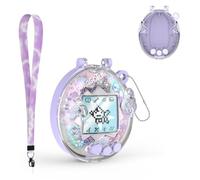 FIOPAZ Clear Case for Tamagotchi Original, Transparent Protective Case Provide Back Panel Covering Compatible with Original Tamagotchi Gen1 Gen2 Gen3, with Portable Carrying Lanyard & Ball Chain