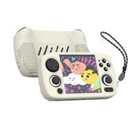 FIOPAZ for Anbernic RG CubeXX Skin Case, Soft Silicone Protective for RG Cubexx Retro Handheld Game Console Only, Drop and Scratch Resistant Washable for RGcubexx Cover with Lanyard, Off-White