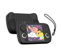 FIOPAZ for Anbernic RG CubeXX Skin Case, Soft Silicone Protective for RG Cubexx Retro Handheld Game Console Only, Drop and Scratch Resistant Washable for RGcubexx Cover with Lanyard, Black