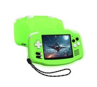 FIOPAZ for Anbernic RG34XX Case Silicone, Soft Protective Skin for RG34XX Retro Handheld Game Console, Anti-Scratch Washable RG 34XX Sleeve with Lanyard (Bright Greenn)
