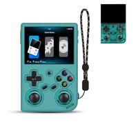 FIOPAZ for Anbernic RG35XX Pro Silicone Protective Case, Only Compatible with RG35XXPro Handheld Game Console Accessories, Anti-Scratch Washable Soft Silicone Cover with Lanyard (Green)