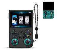 FIOPAZ for Anbernic RG35XX Pro Silicone Protective Case, Only Compatible with RG35XXPro Handheld Game Console Accessories, Anti-Scratch Washable Soft Silicone Cover with Lanyard (Black)