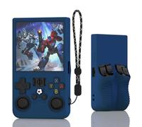 FIOPAZ for R36MAX Silicone Protective Case, Soft Skin for R36 MAX Retro Handheld Game Console Accessories, Anti-Scratch Washable Only for R 36 MAX Sleeve with Lanyard (Blue)