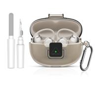 FIOPAZ for SHOKZ OpenDots 2 Case with Lock Clip & Keychain & Cleaner Kit | Clear Case for SHOKZ Open Dots ONE & TWO Earbuds Accessories, Scratch Shock Resistant Protective Cover