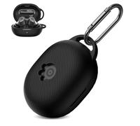 FIOPAZ for Steelseries Arctis Gamebuds Silicone Case, Unisex Soft Protective Gamebuds Case, Only Compatible with Steelseries Gamebuds Charging Case with Carabiner, Black