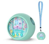 FIOPAZ Silicone Case Compatible with Punirunes Virtual Pet, Protective Skin for Punirunes Interactive Digital Pet Cover, Drop Resistant with Neck Lanyard (Aqua Blue)