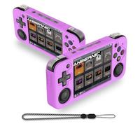 FIOPAZ Silicone Protective Case for Anbernic RG35XX H, Soft Case with Black Lanyard (Purple)