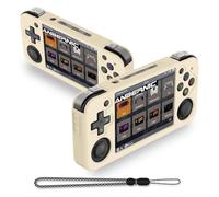 FIOPAZ Silicone Protective Case for Anbernic RG35XX H, Soft Case with Black Lanyard (White)