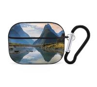 Fiordland National Park AirPod Pro Case, Anti Scratch Hard PC Cover with Keychain, AirPod Pro 2nd/1st Case Accessories for Women Men, Black-Style